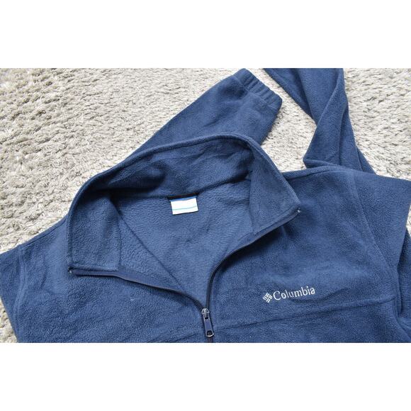 Columbia Men's 2XL Blue Bomber Jacket Polyester Zip Pockets - Picture 7 of 8